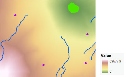 Map of distance accumulation from the new park