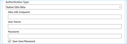 Native SSO-Okta authenticated connection